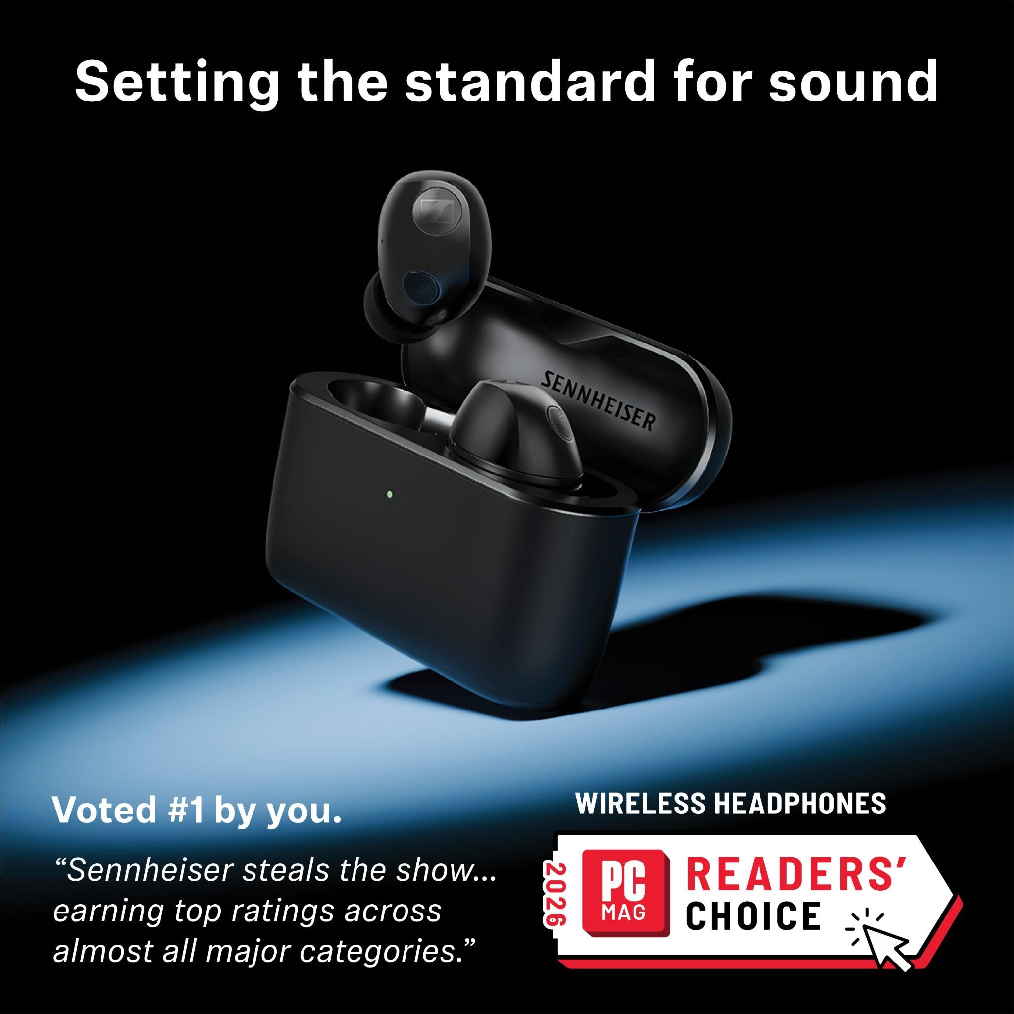 Sennheiser Momentum True Wireless 5 earbuds in denim blue with charging case, image 11 - In-Ear Headphones & Earbuds at Tech Supply Shed NZ