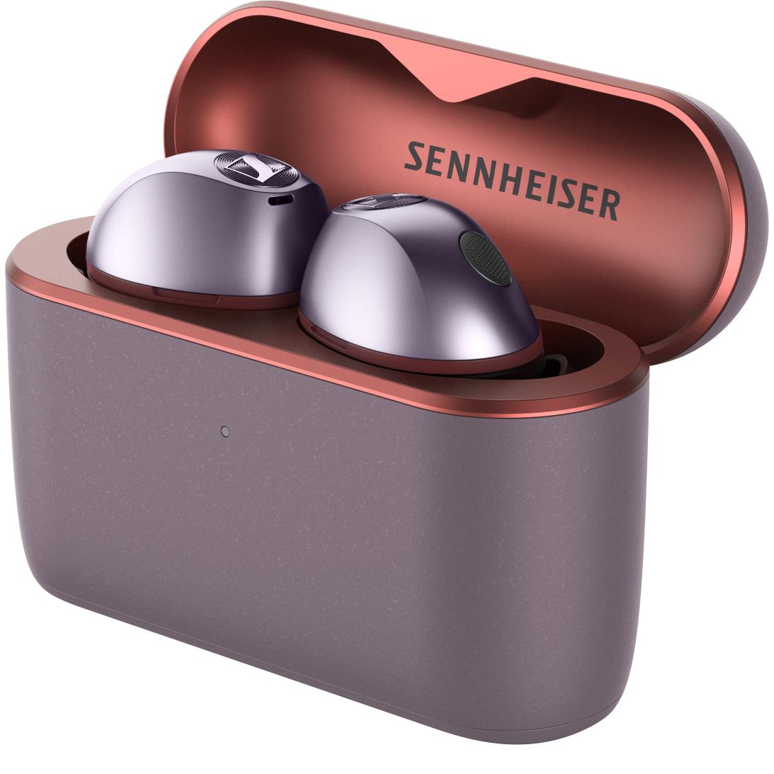 Sennheiser Momentum True Wireless 5 earbuds in lavender purple with charging case, image 4 - In-Ear Headphones & Earbuds at Tech Supply Shed NZ