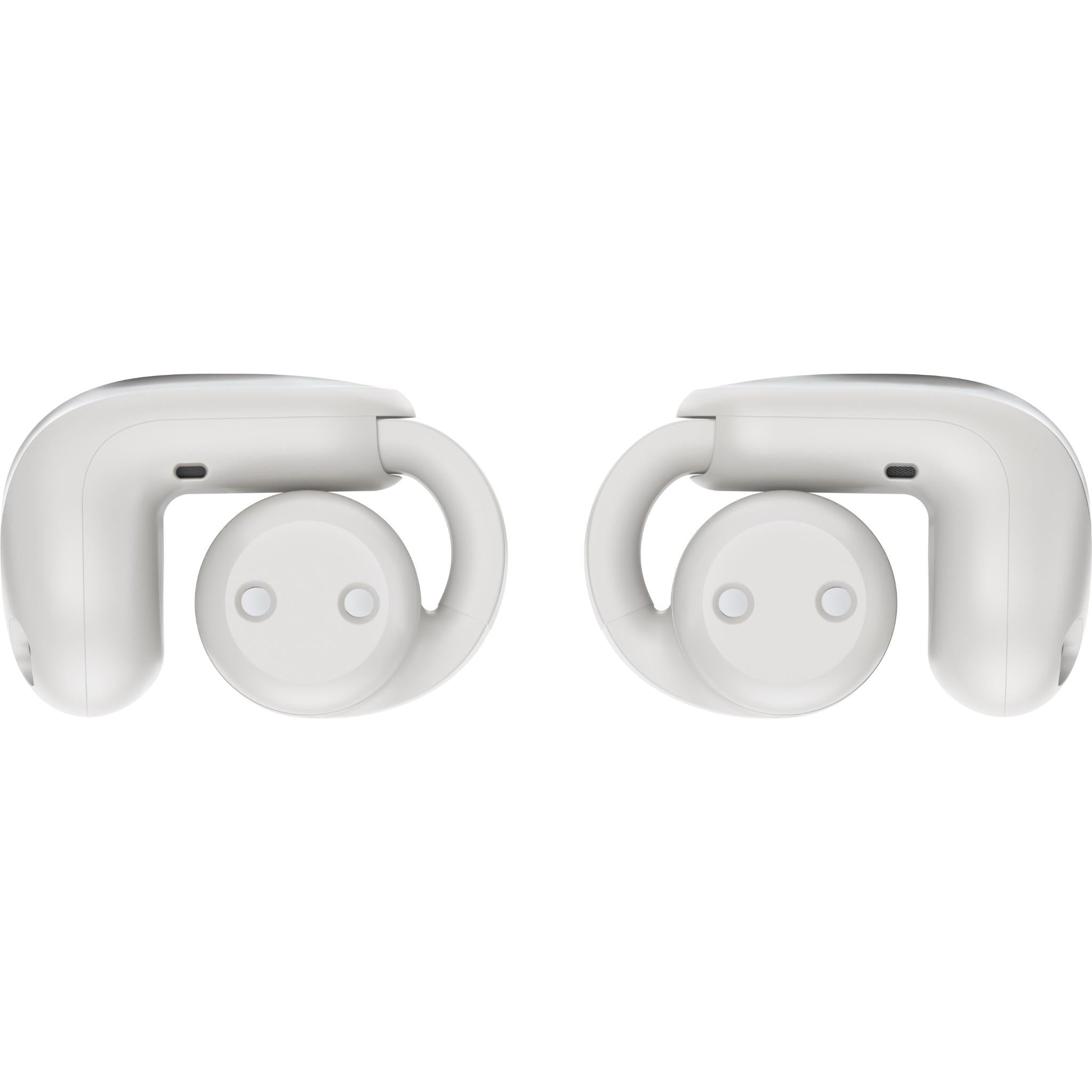 Bose Ultra Open Earbuds 2nd Gen in white smoke with charging case, image 3 - Open-Ear Headphones at Tech Supply Shed NZ