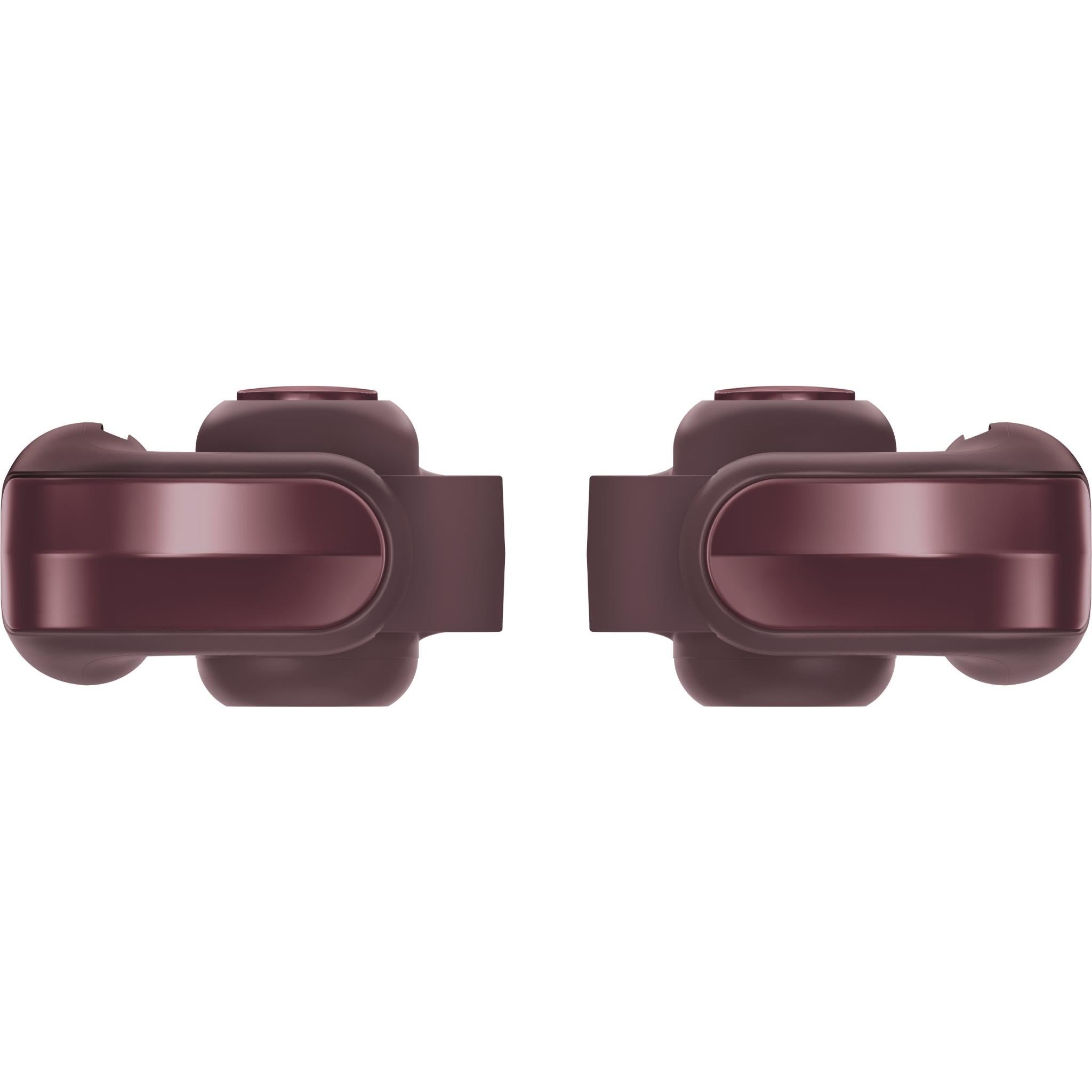 Bose Ultra open-ear earbuds, side view with hinged ear tips and glossy finish