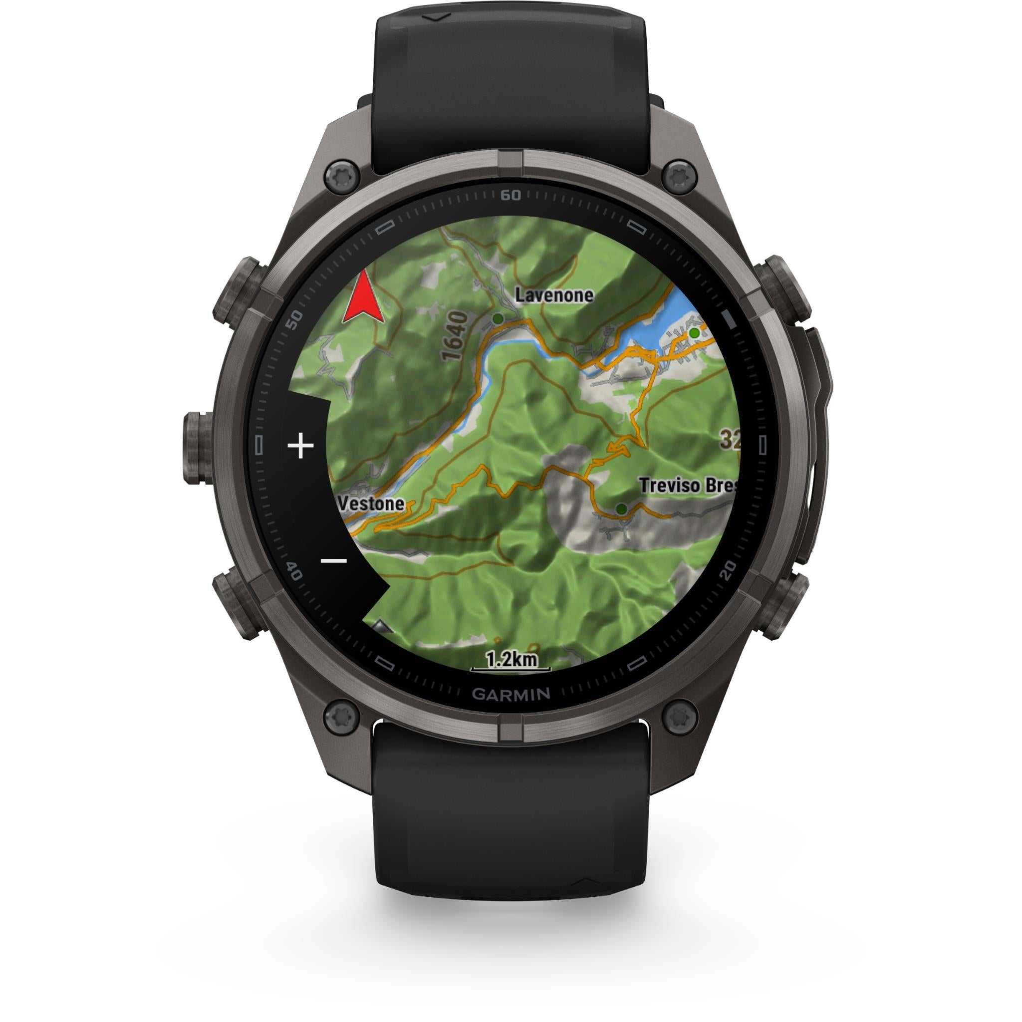 Garmin fenix 9 Pro 47mm smartwatch, Carbon Grey Titanium with Black/Pebble Grey Silicone band, image 4 - Smart Watches at Tech Supply Shed NZ