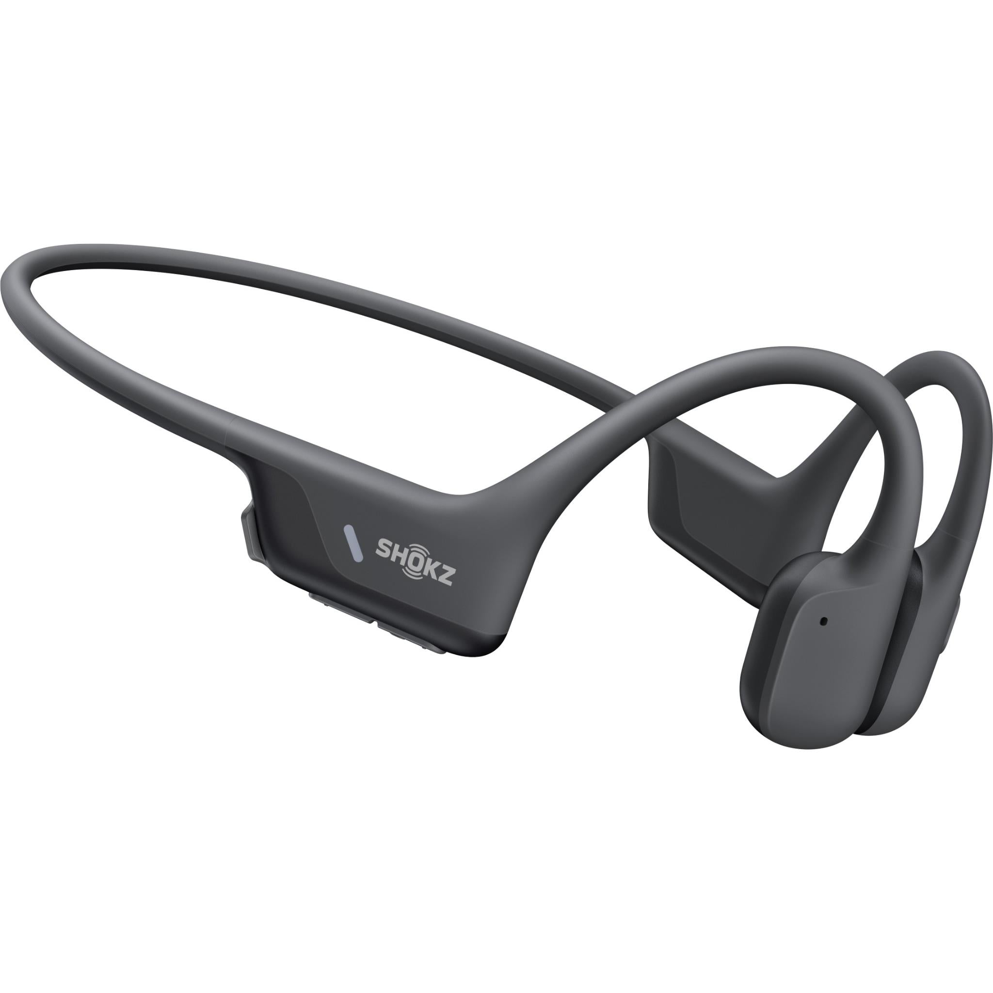 Shokz OpenRun Air 2 bone conduction headphones in black, image 3 - Open-Ear Headphones at Tech Supply Shed NZ