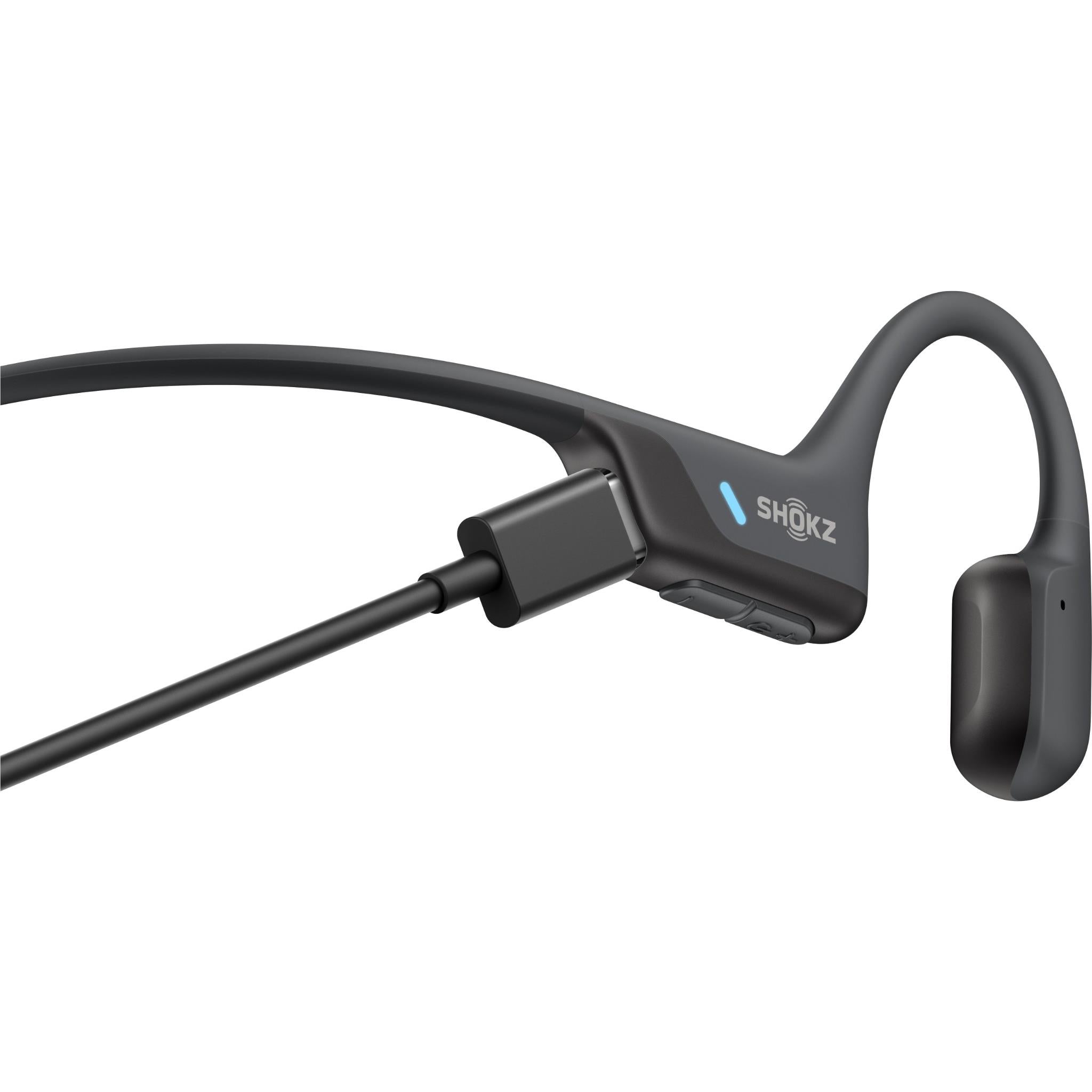 Shokz OpenRun Air 2 bone conduction headphones in black, image 5 - Open-Ear Headphones at Tech Supply Shed NZ