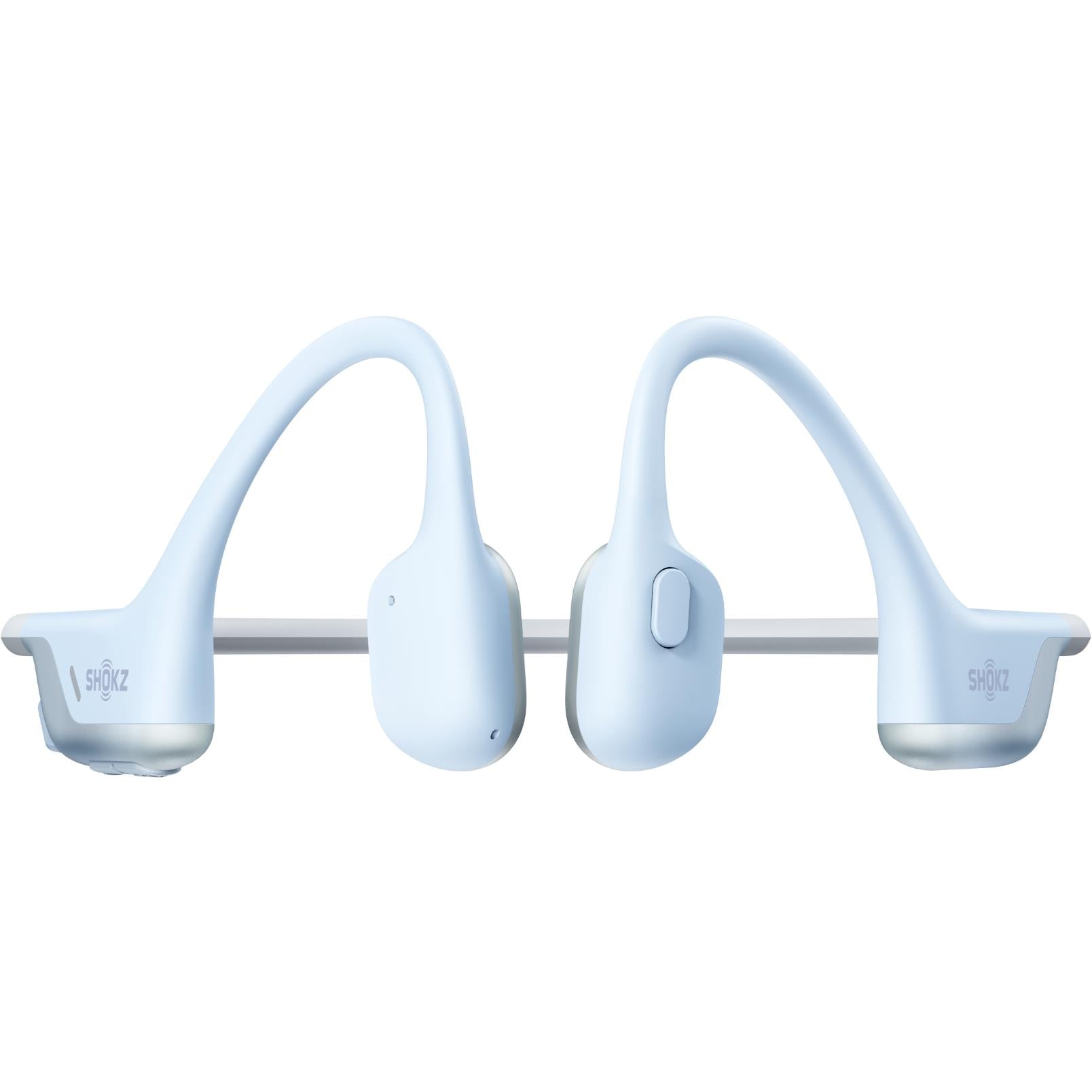 Shokz OpenRun Air 2 bone conduction headphones in ice blue, image 2 - Open-Ear Headphones at Tech Supply Shed NZ