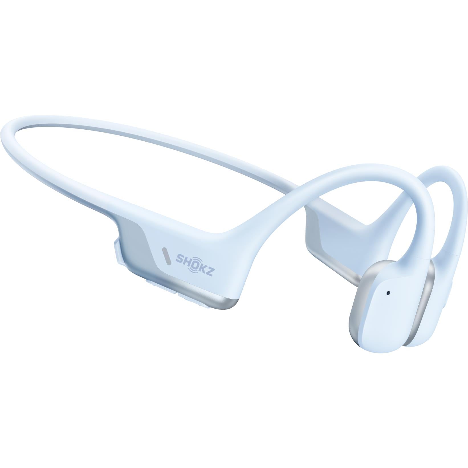 Shokz OpenRun Air 2 bone conduction headphones in ice blue, image 3 - Open-Ear Headphones at Tech Supply Shed NZ