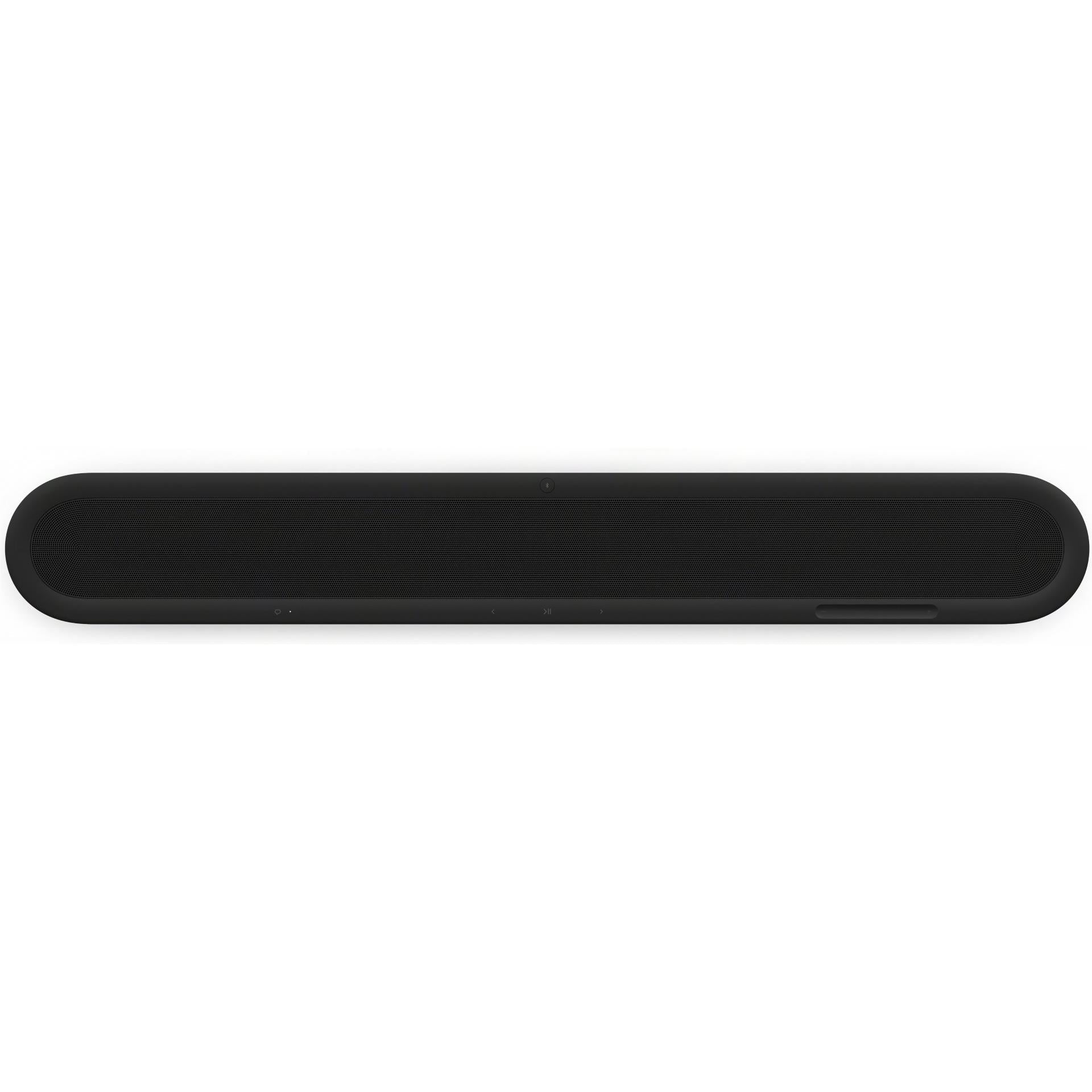 Black Sonos Beam Ultra soundbar side profile with rounded ends