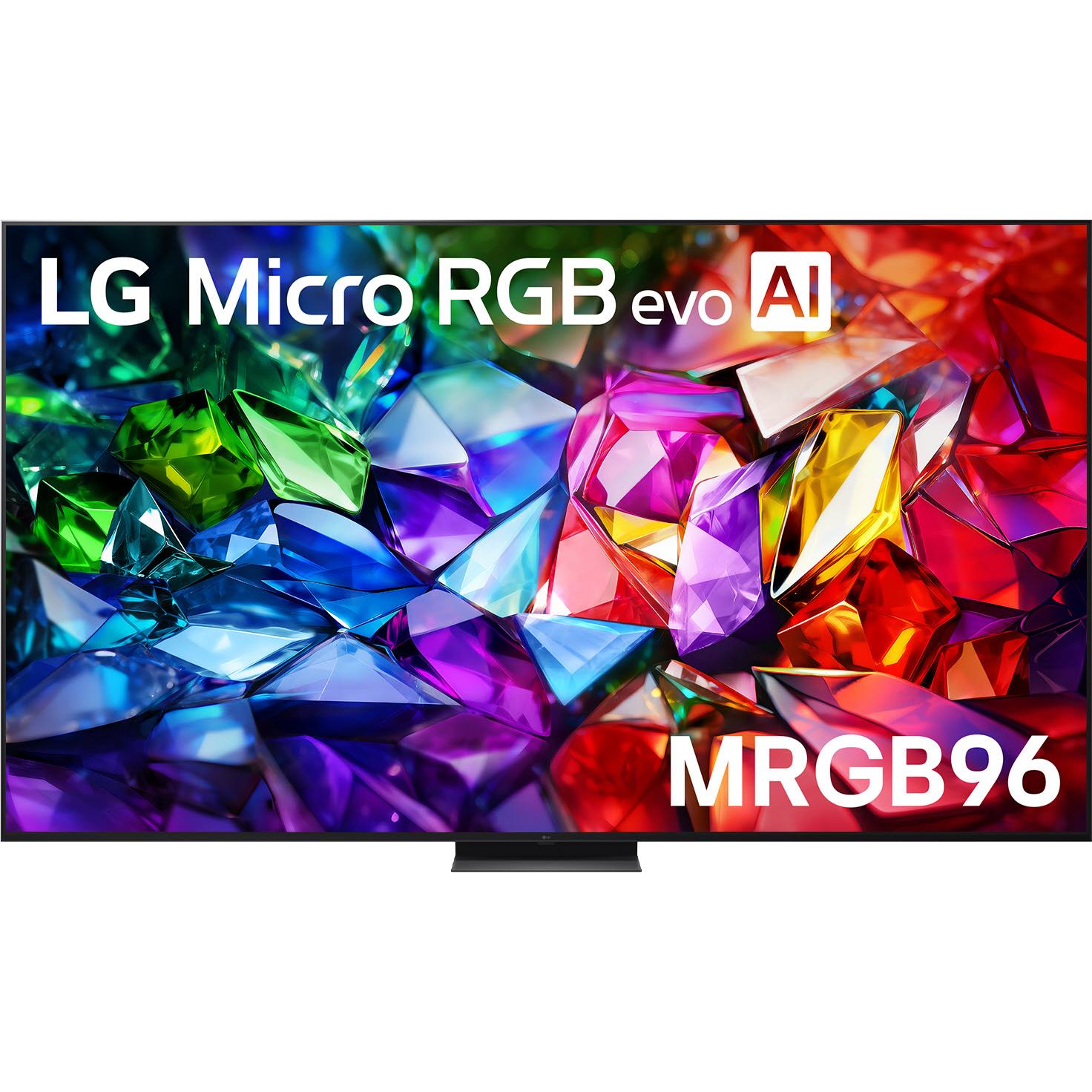 LG 100-inch Micro RGB evo AI smart TV with colorful MRGB96 display