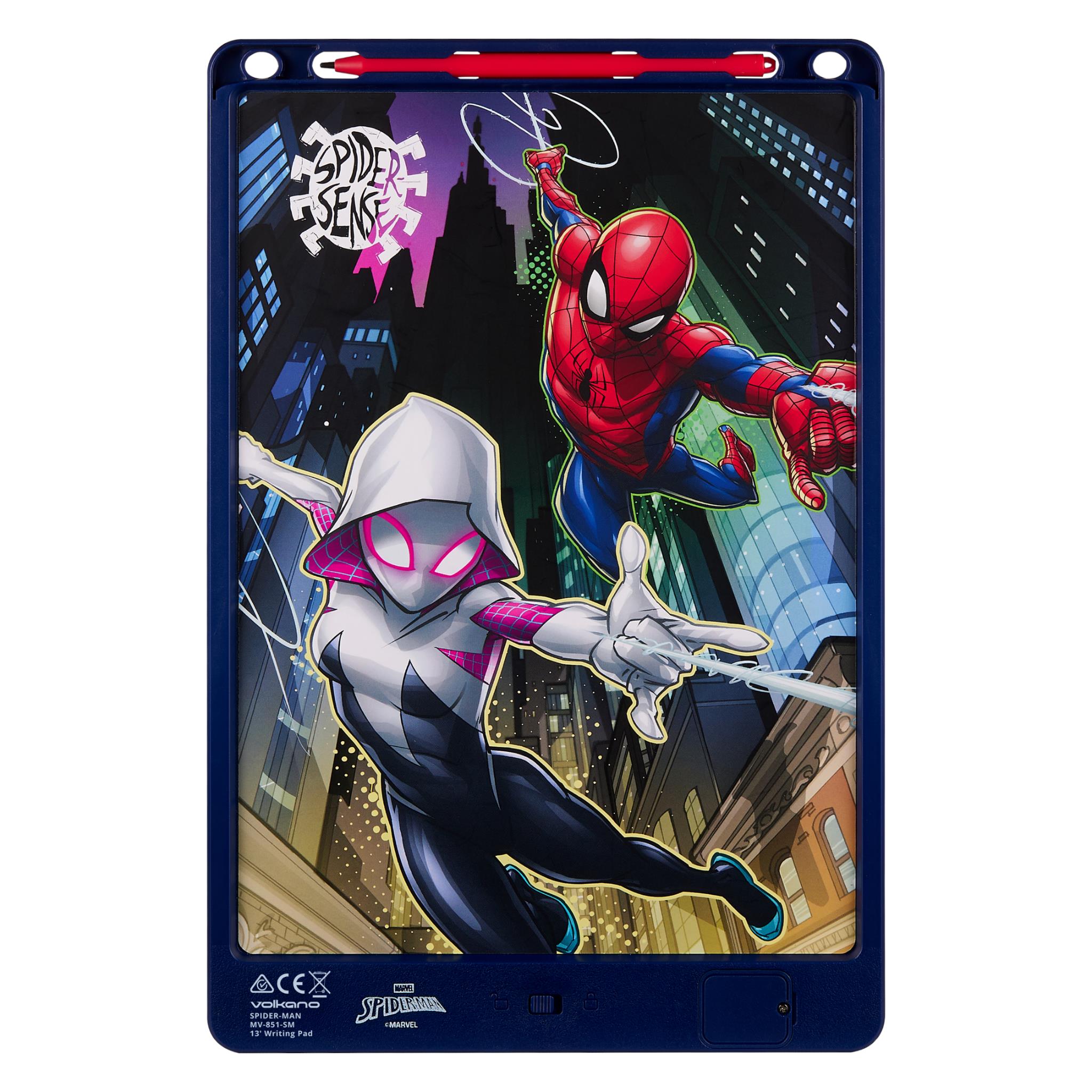 Volkano Spider-Man 13-inch colour LCD writing pad with comic character artwork
