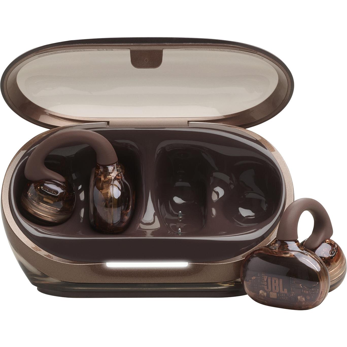 JBL Soundgear Clips open-ear earbuds in ghost copper, image 2 - Open-Ear Headphones at Tech Supply Shed NZ