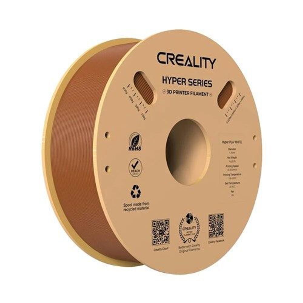 1.75MM BROWN CREALITY HYPER PLA FILAMENT 1KG