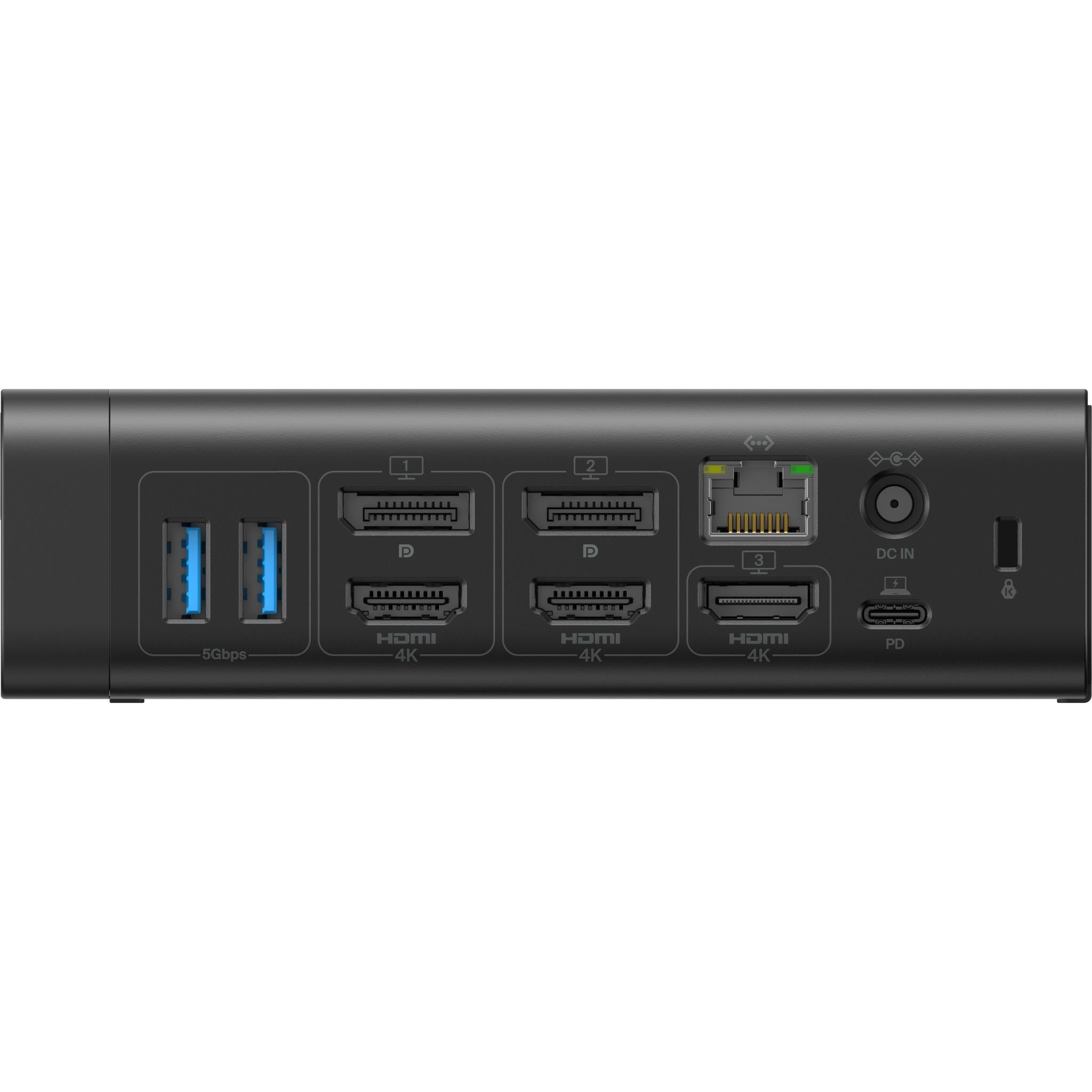 Belkin USB-C display dock with HDMI and network/display ports on the rear panel