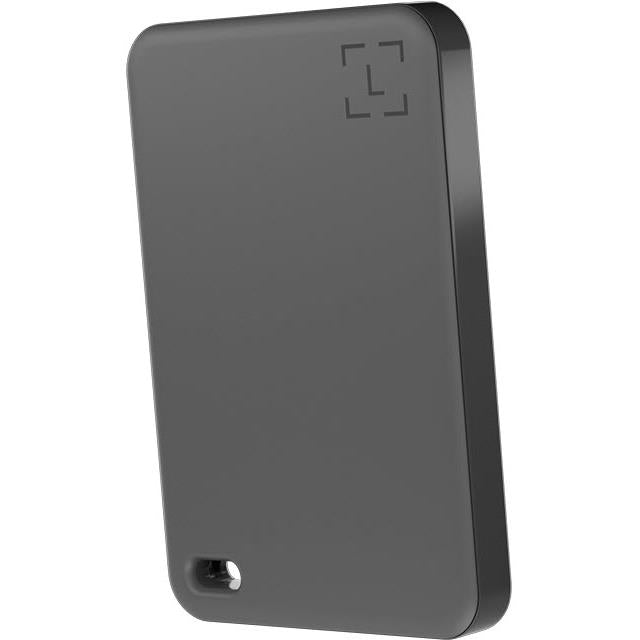 Jet black hardware wallet back view with bottom port opening