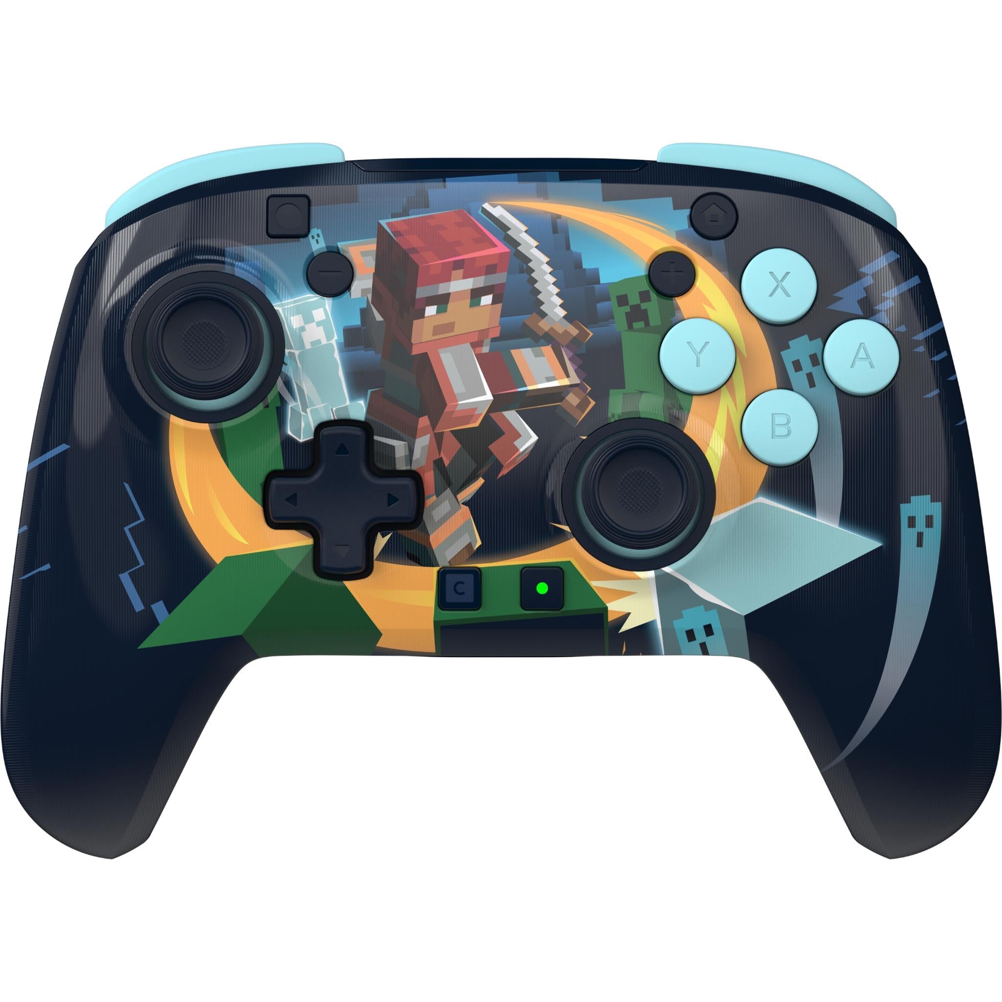 Turtle Beach Rematch wireless controller for Switch 2 with black Minecraft Dungeons II lenticular design - Electronic Gaming Accessories at Tech Supply Shed NZ