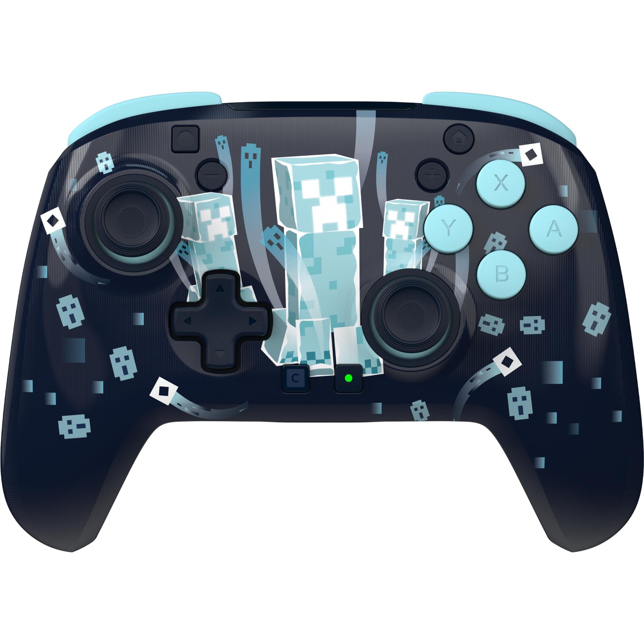 Turtle Beach Rematch wireless controller for Switch 2 with black Minecraft Dungeons II lenticular design, image 2 - Electronic Gaming Accessories at Tech Supply Shed NZ