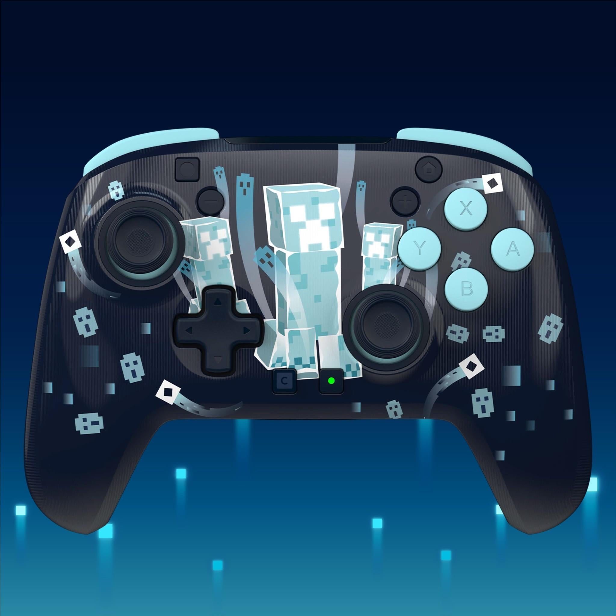 Turtle Beach Rematch wireless controller for Switch 2 with black Minecraft Dungeons II lenticular design, image 11 - Electronic Gaming Accessories at Tech Supply Shed NZ