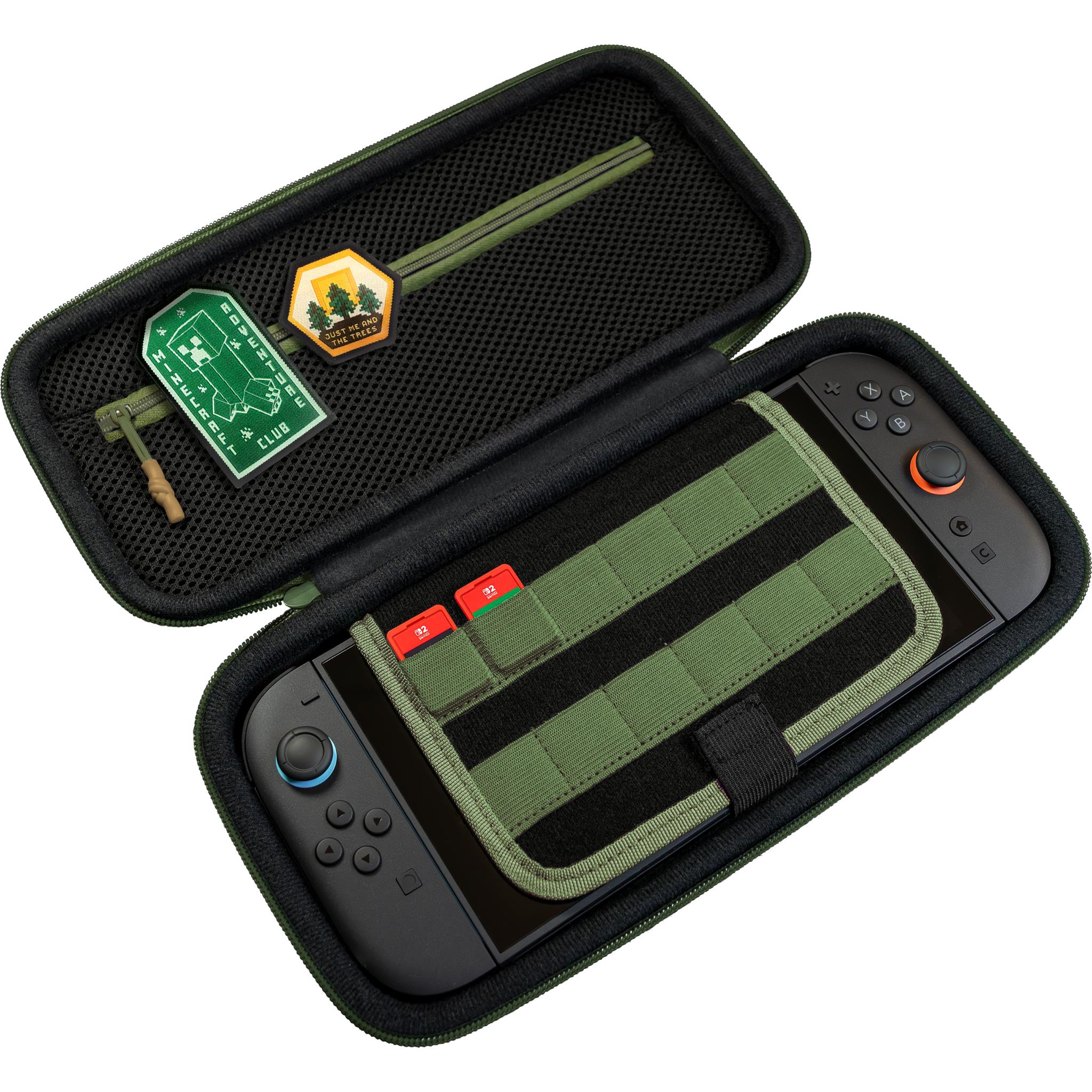 Turtle Beach PlayTrek brown Minecraft Great Outdoors travel case for Nintendo Switch 2, image 5 - Electronic Gaming Accessories at Tech Supply Shed NZ
