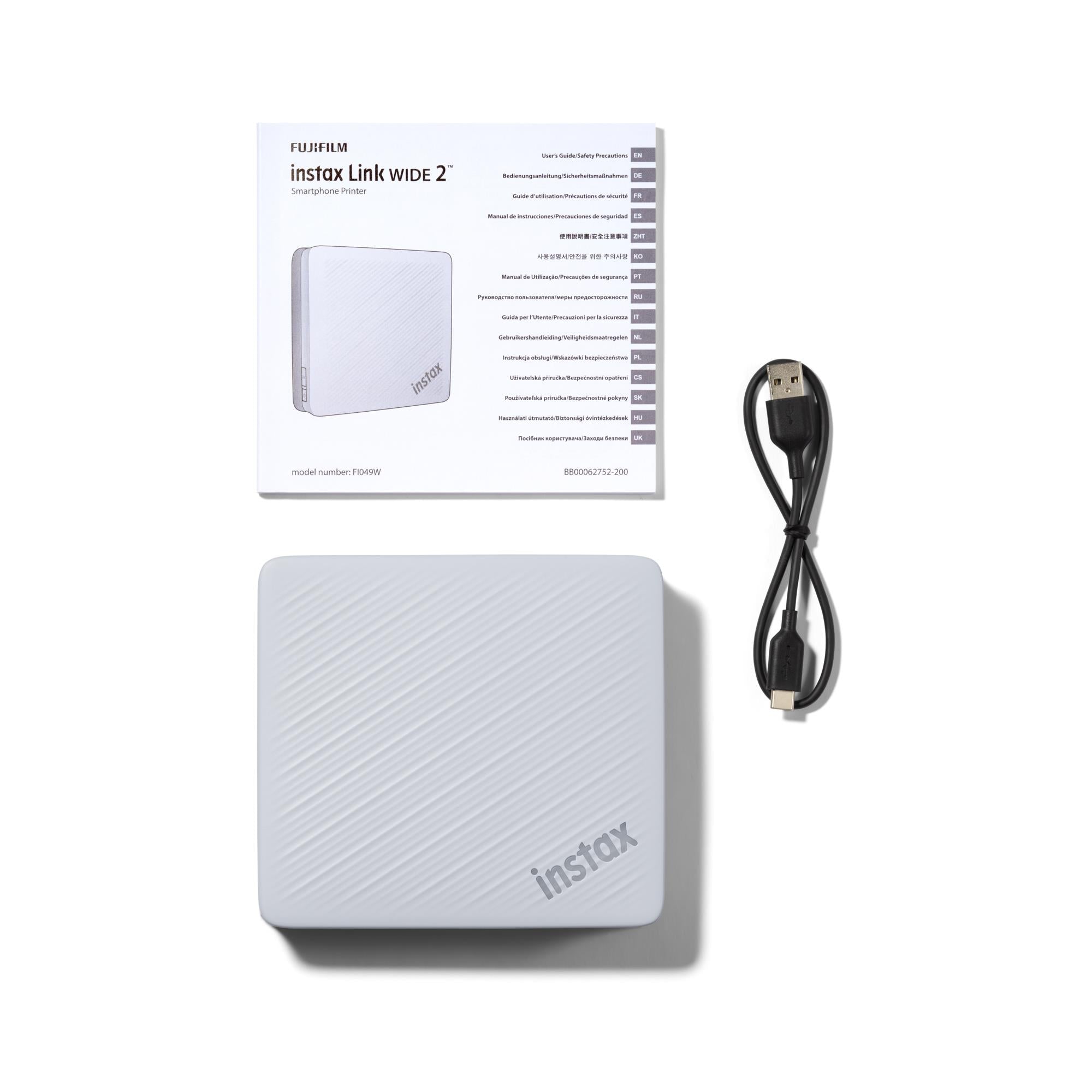 Fujifilm Instax Link WIDE 2 smartphone printer in Duo Blue, image 8 - Instant Cameras & Film at Tech Supply Shed NZ