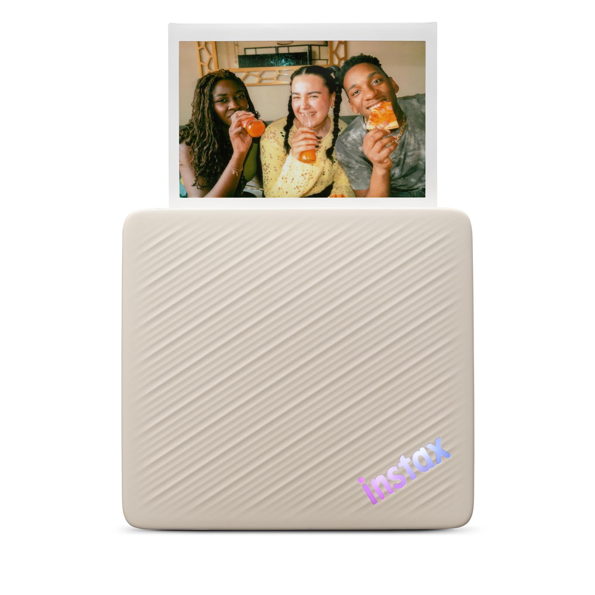Fujifilm Instax Link WIDE 2 smartphone printer in Duo Beige, image 2 - Instant Cameras & Film at Tech Supply Shed NZ
