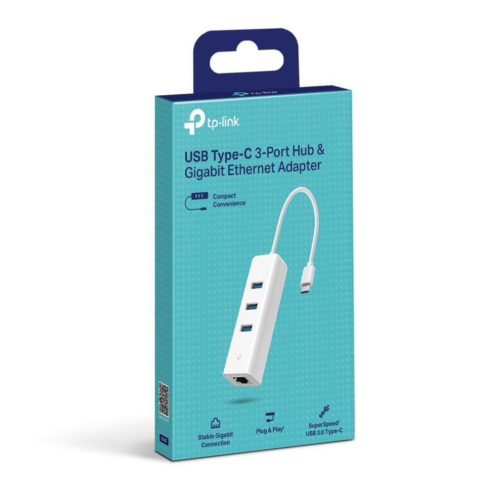 TP-Link UE330C, USB Type-C 3-Port Hub & Gigabit Ethernet Adapter