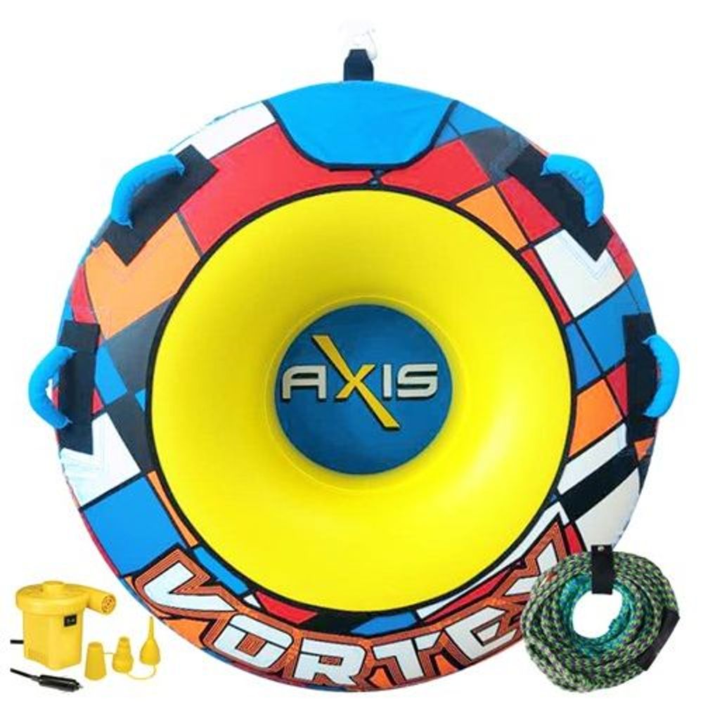 Axis Vortex Single 54 Inch Ski Tube Kit with 12V Pump and 50 FT Rope for 1 Person