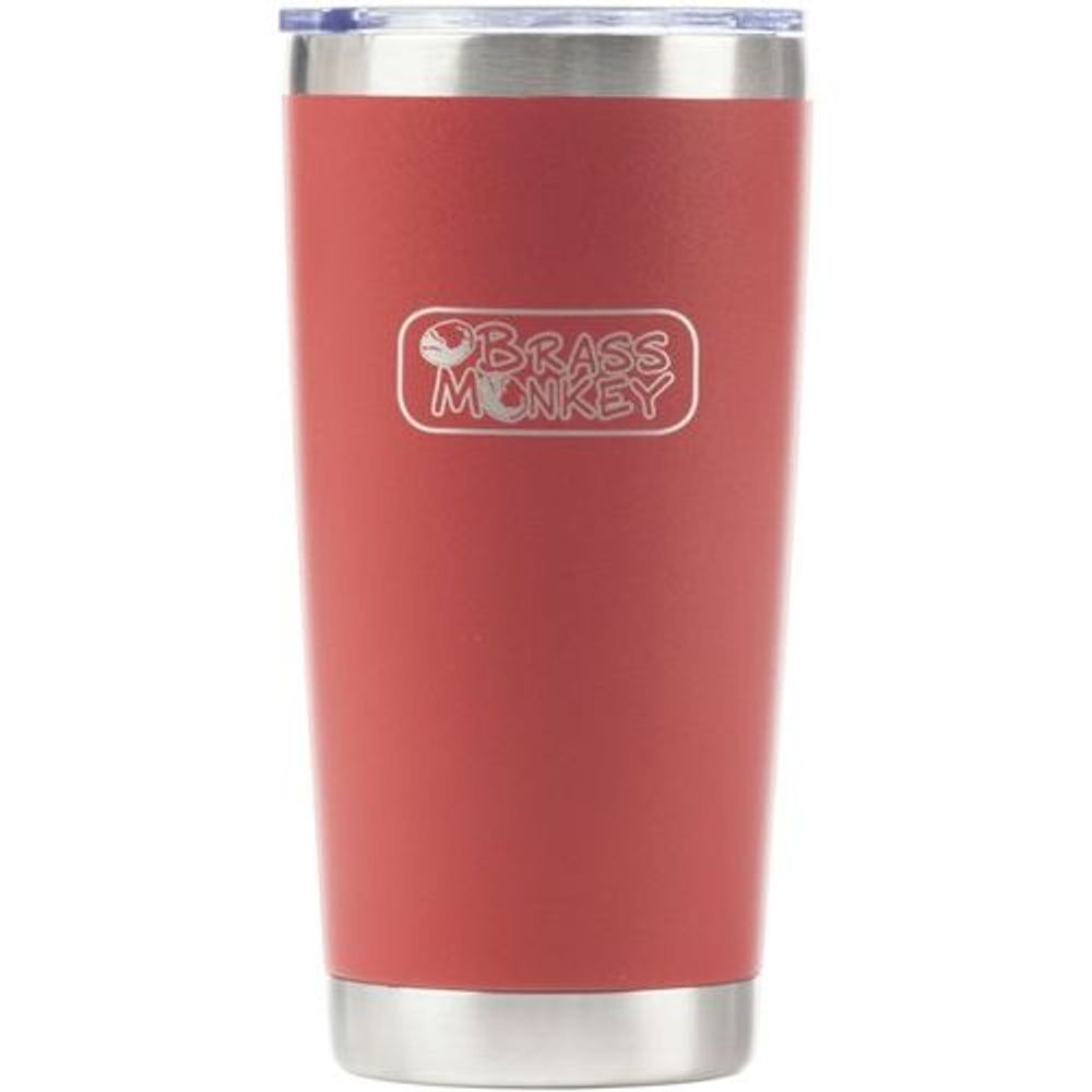 Brass Monkey 590ml Maroon Stainless Steel Cup with Push Lid