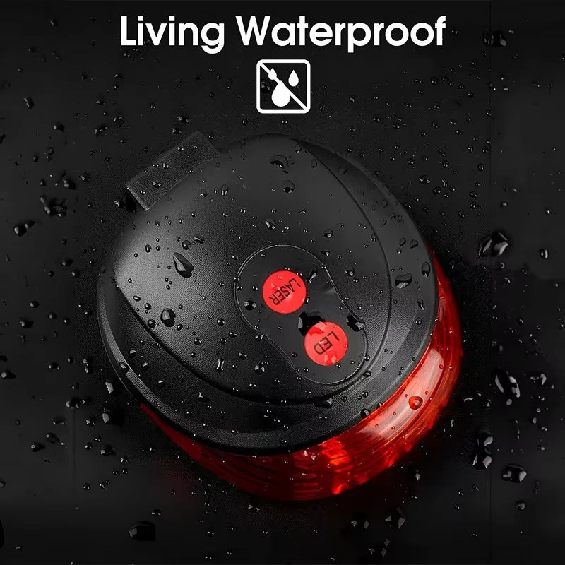 High-Visibility Bicycle LED Tail Light with Dual Laser and Waterproof Design for Enhanced Safety
