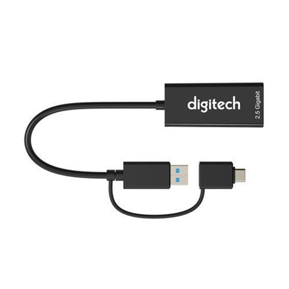 USB 3.0 or USB-C (with USB-C male to USB 3.0 female adapter) to RJ45 2500Mbps Adapter
