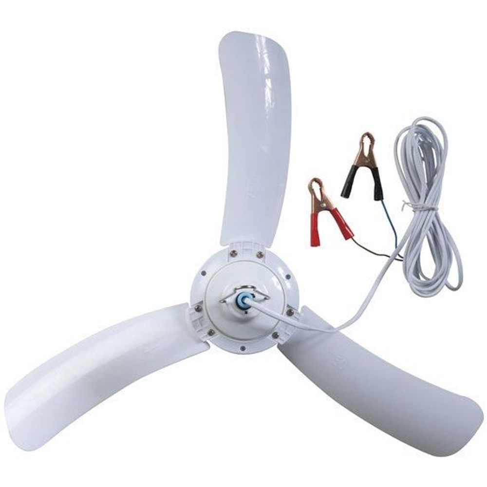 Rovin 12V Portable Ceiling Fan with Clips