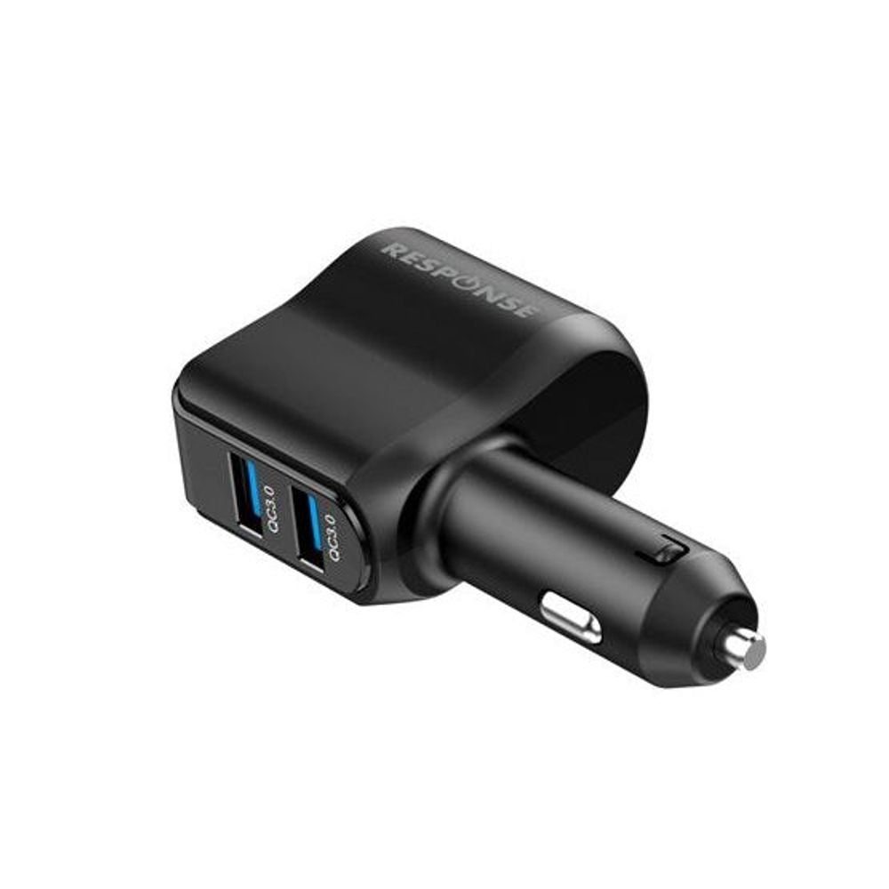 Compact Car Cigarette Lighter Adaptor With PD30W and Dual QC3.0 Outputs