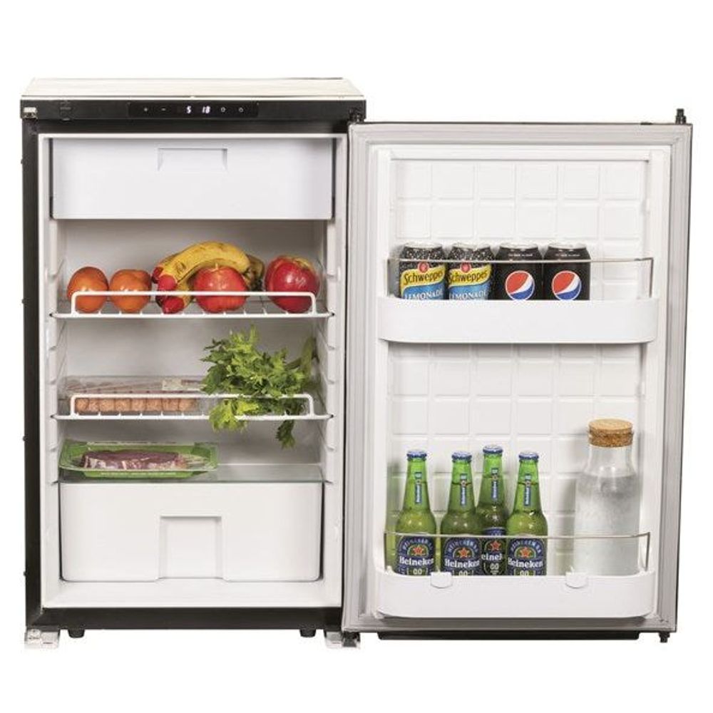 85L Brass Monkey Single Door Caravan Fridge with Freezer Zone