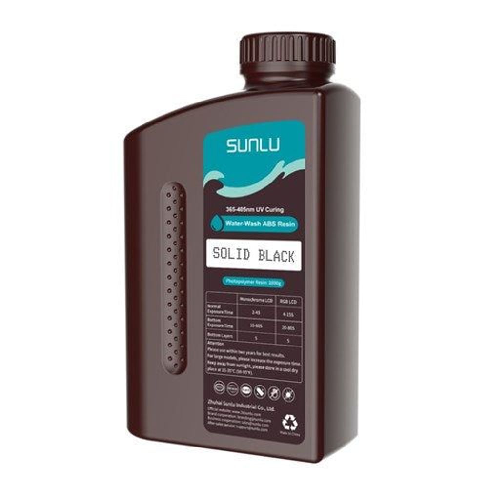 SUNLU Water-Wash ABS Resin Black 1kg bottle