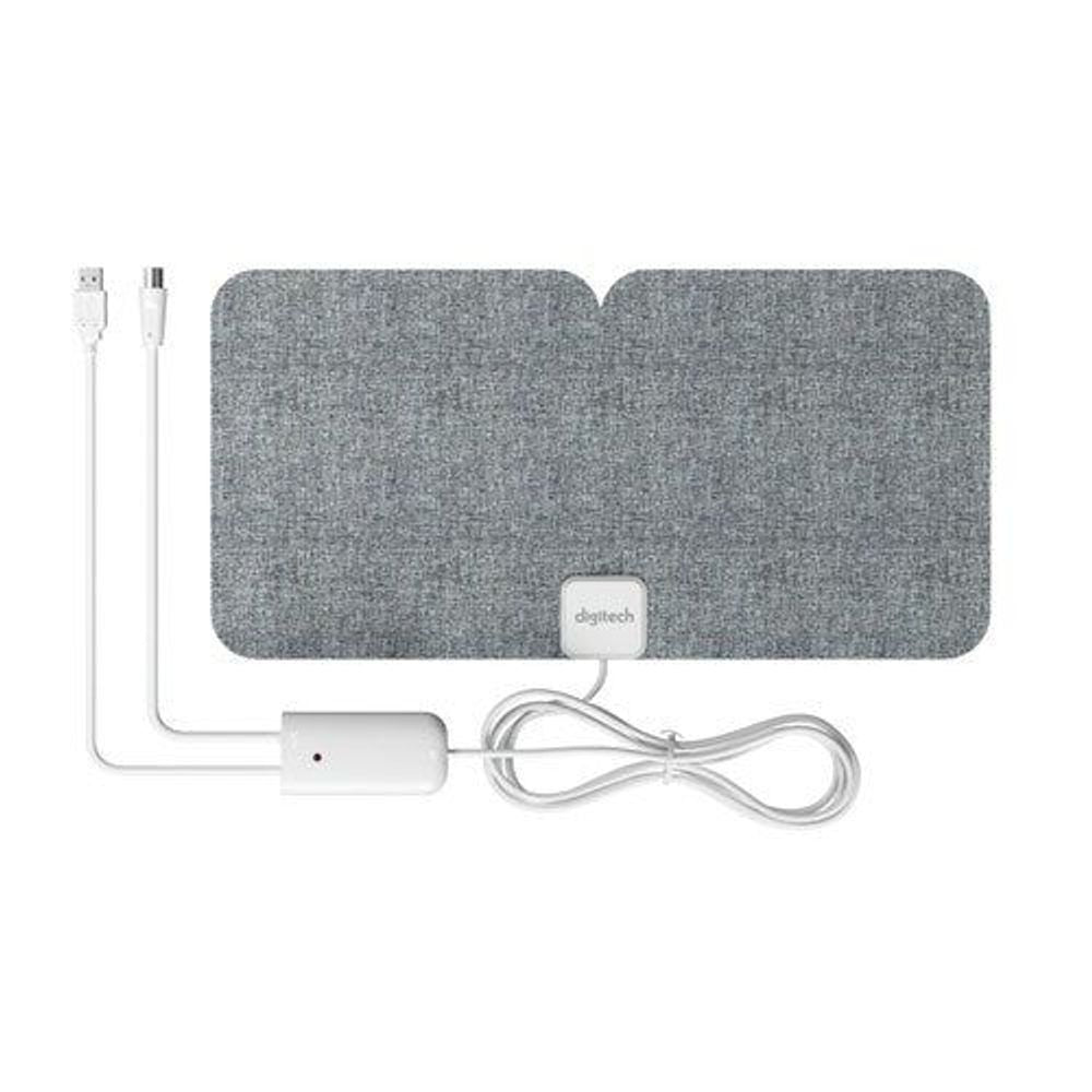 Ultra Thin Foldable Indoor TV UHF/VHF Antenna - Grey Fabric