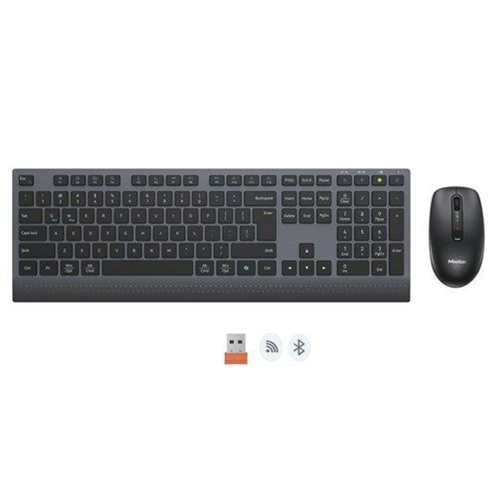 MEETION Wireless Keyboard + Mouse combo rechargeable 2.4GHz+BT
