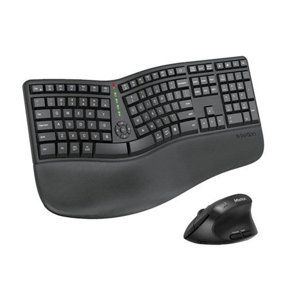 Meetion Ergonomic Wireless Wave Keyboard and Vertical Mouse Combo