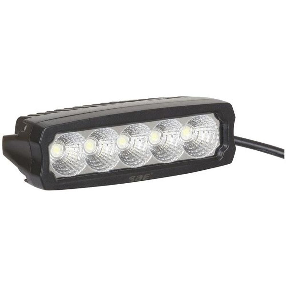 2250 Lumen Single Row LED Worklight, Flood Beam, Black
