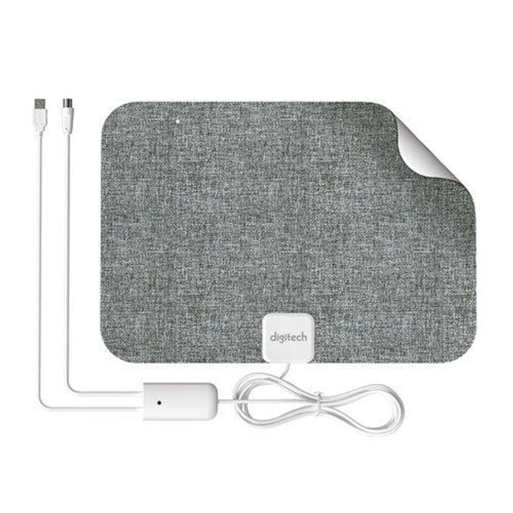 Ultra Thin Indoor TV Antenna UHF/VHF - Grey Fabric