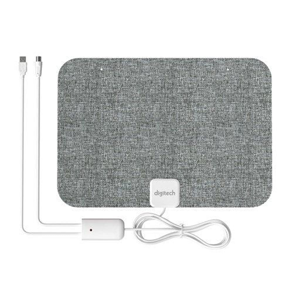 Ultra Thin Indoor TV Antenna UHF/VHF - Grey Fabric