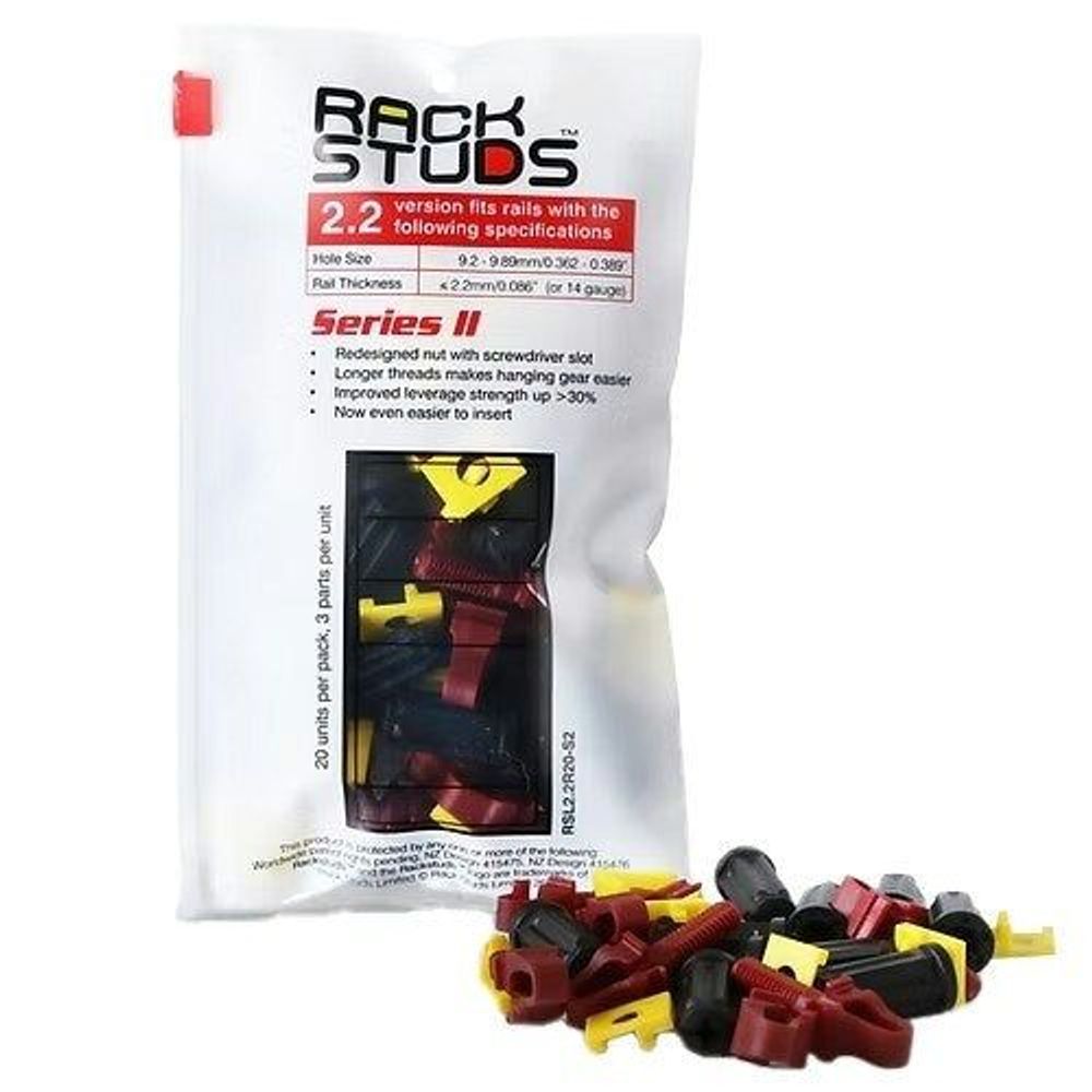 Rackstuds 2.2mm Red 20 pack