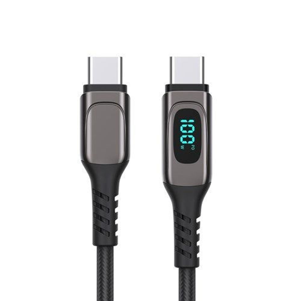 USB-C to USB-C Cable with LED Display 1m