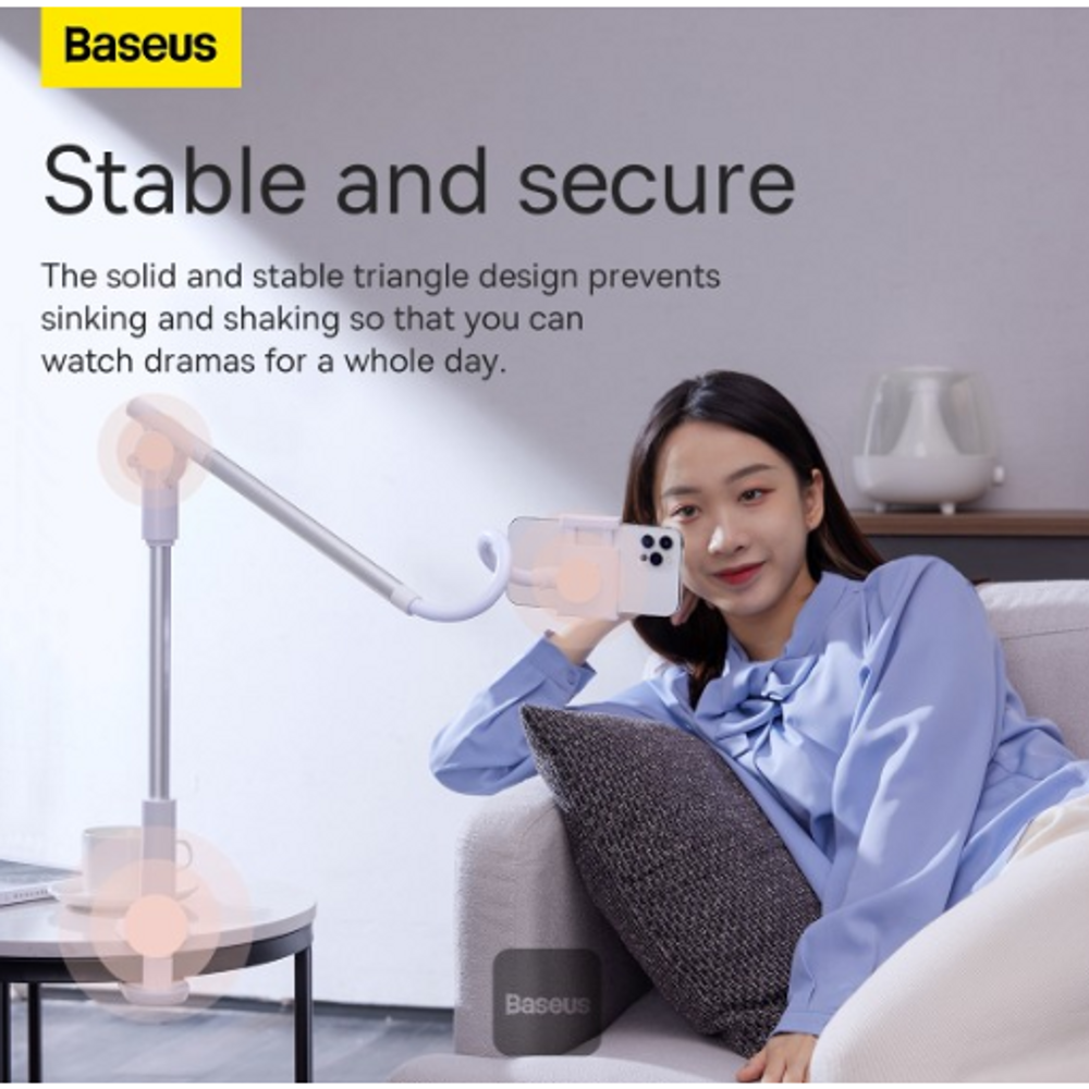 BAS91645 - Baseus Unlimited Adjustment Lazy Phone Holder Silver