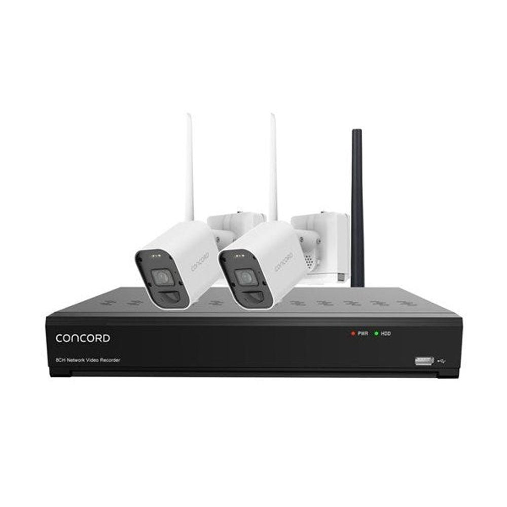 Concord Long Range Wireless NVR Kit with 2 x 8MP Battery Cameras V3