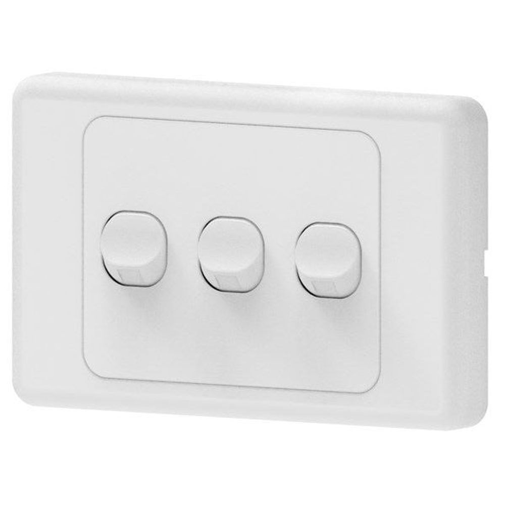 Mains Triple Gang 2-Way 10A Switch