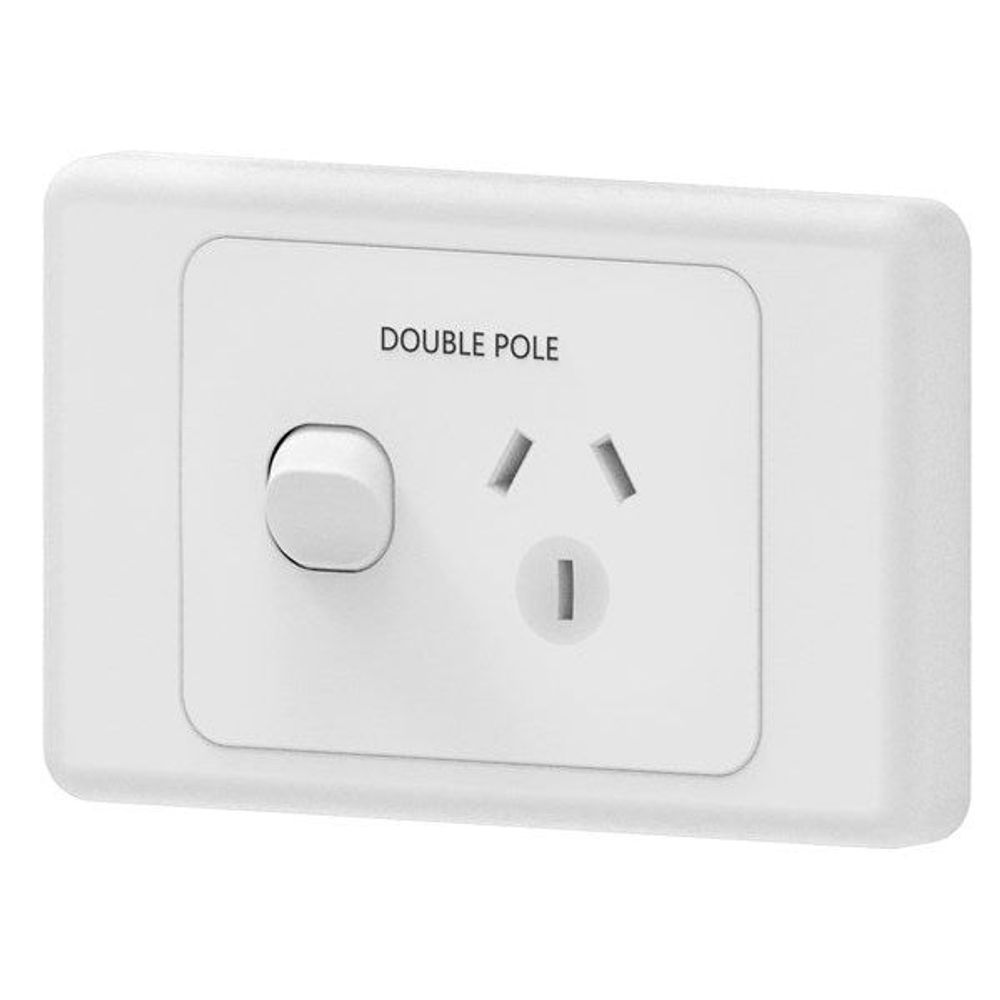 Mains 15A Single Powerpoint Double Pole