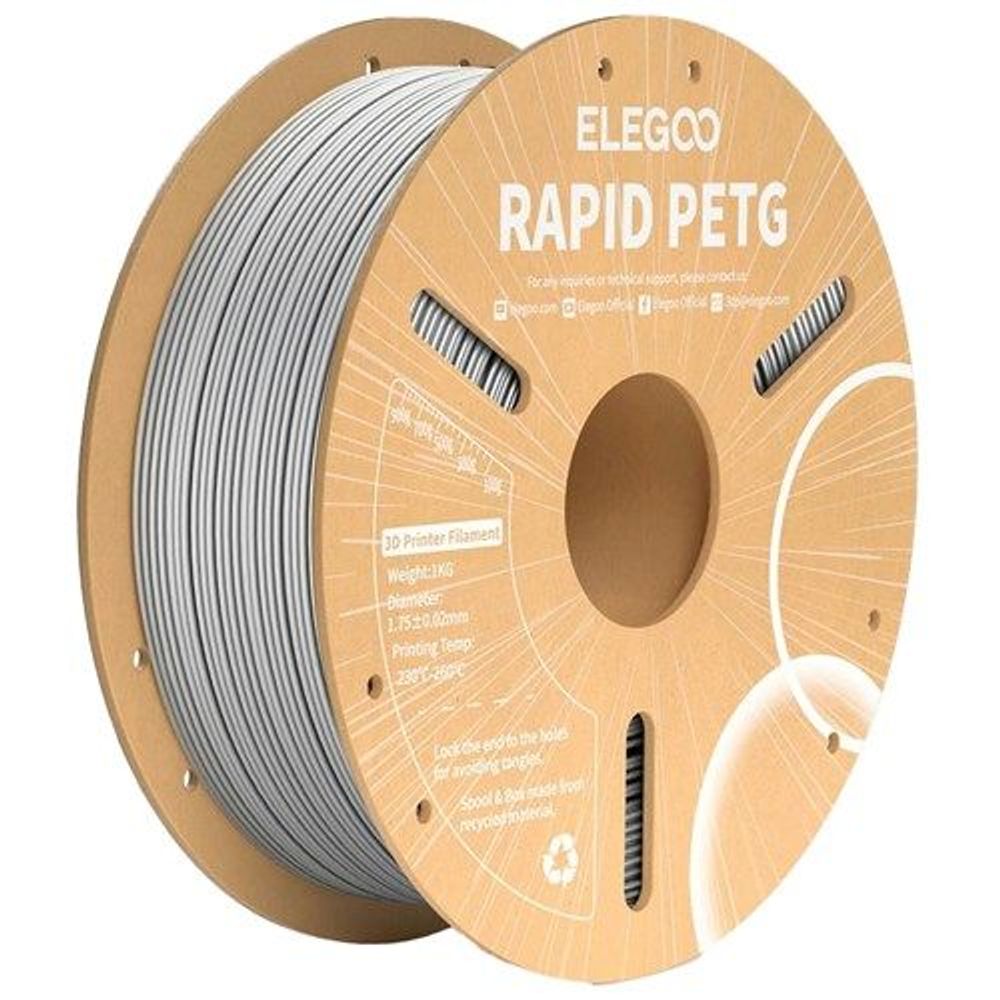 Elegoo Rapid PETG filament Silver 1.75mm 1kg