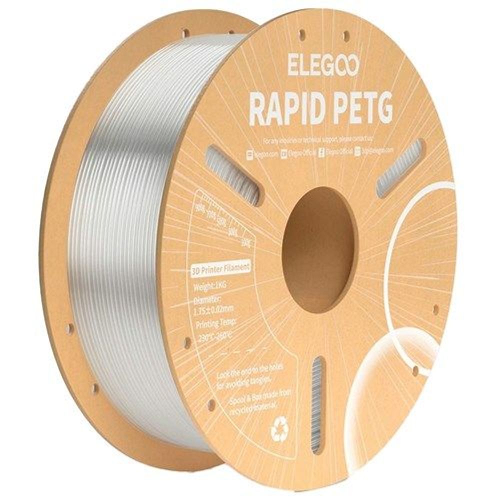 Elegoo Rapid PETG filament translucent 1.75mm 1kg
