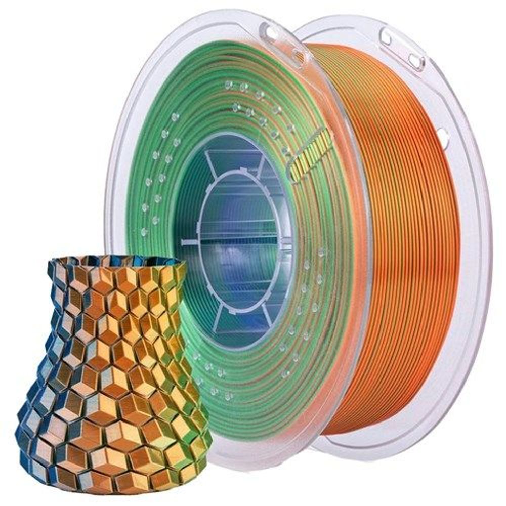 Elegoo Silk PLA filament Silk Blue Green Orange 1.75mm 1kg