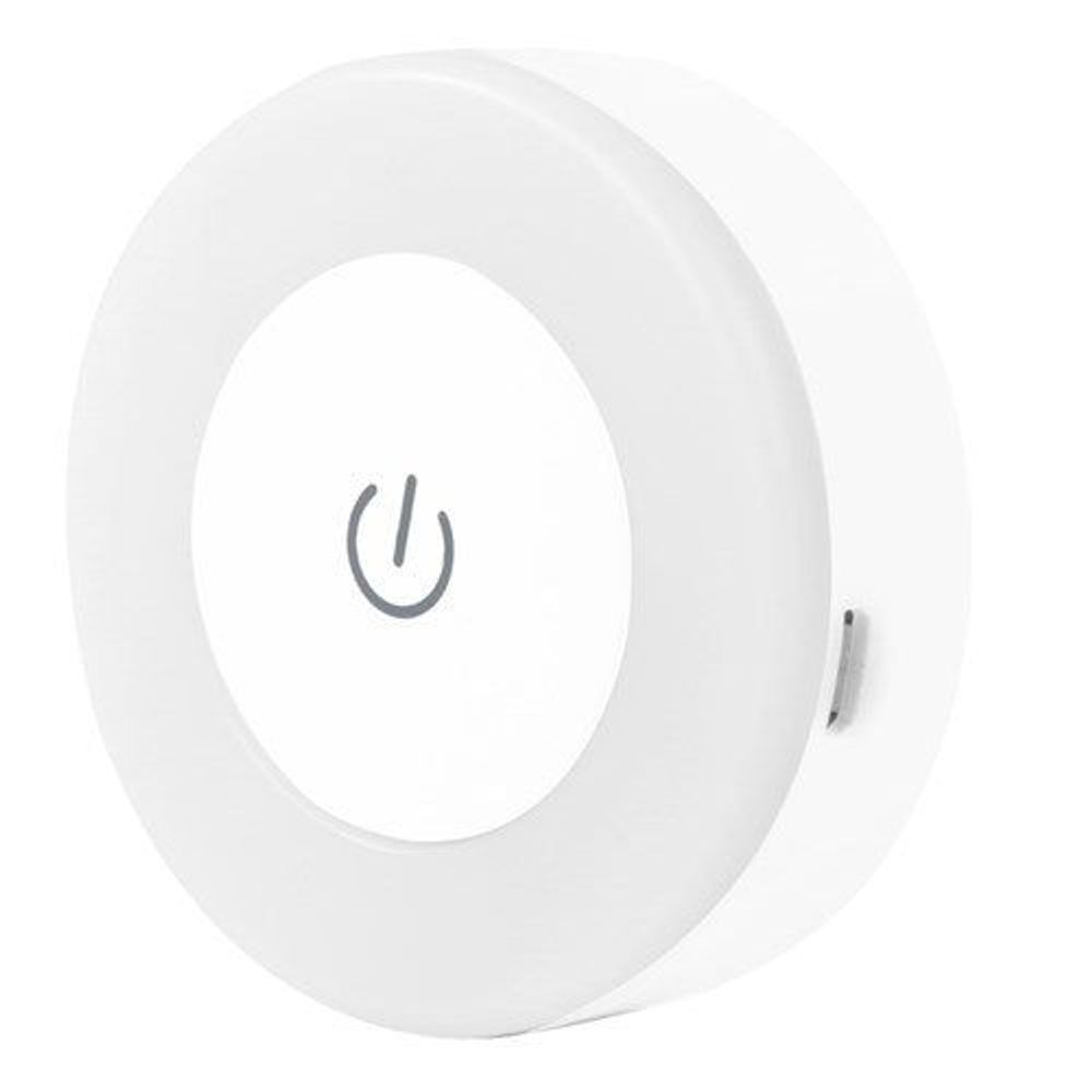 0.6 Watt 6CM Round Cabinet Light With Touch Control - 3 Colour Temp Cool, Natural, Warm White