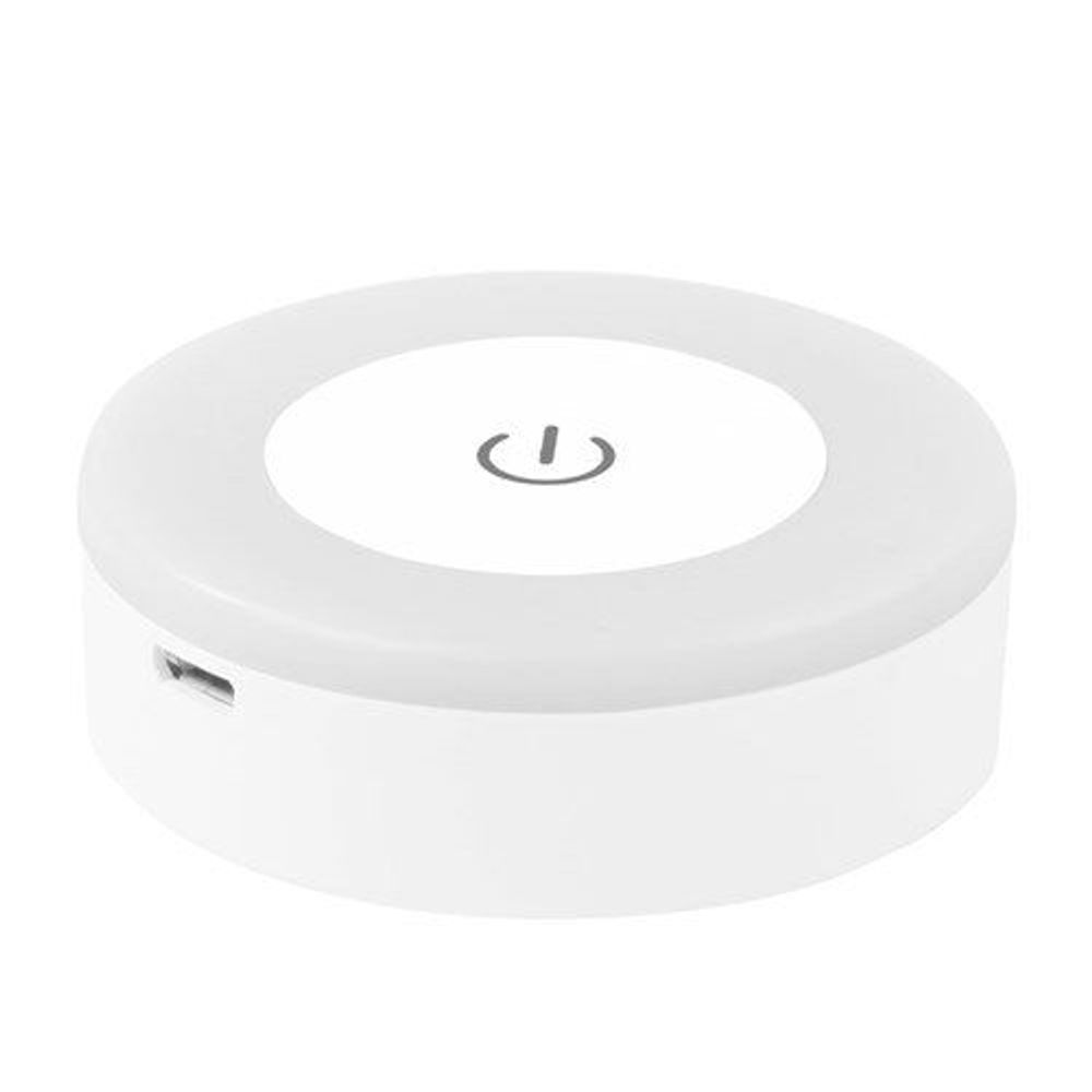 0.6 Watt 6CM Round Cabinet Light With Touch Control - 3 Colour Temp Cool, Natural, Warm White
