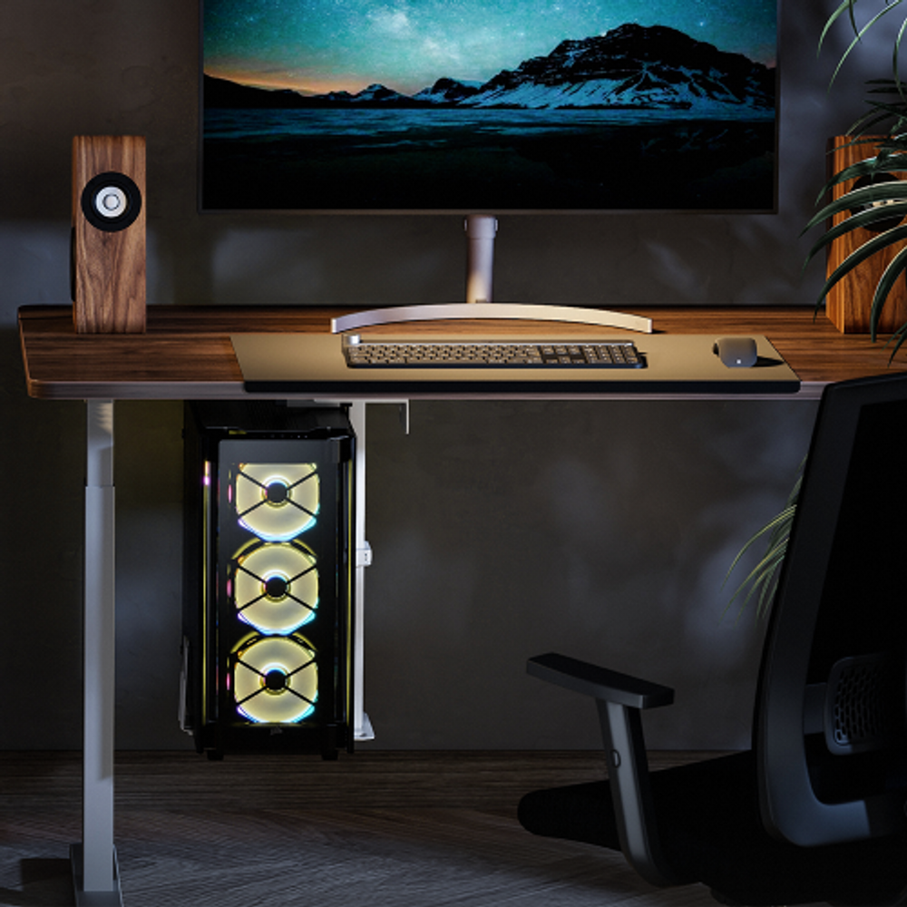 Bracom Matte Black Ultra Wide Adjustable Under-Desk & Wall PC / Gaming PC Mount