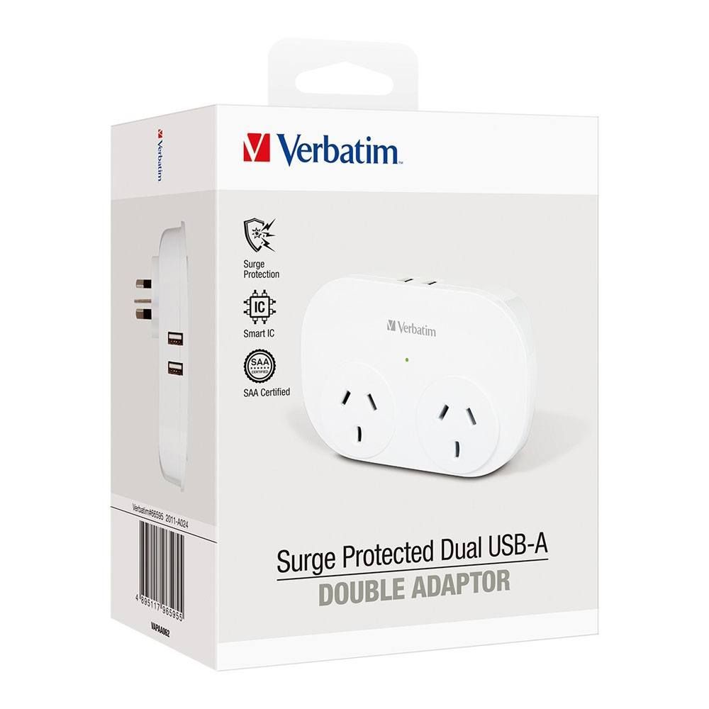 verbatim dual plug wall adapter with dual usb tech supply shed